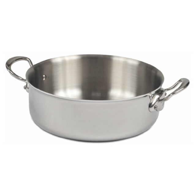 JB Prince S407 28 Mauviel M'Cook Rondeau Pan 15.8 Qt. 11" Dia. X 4"H Round