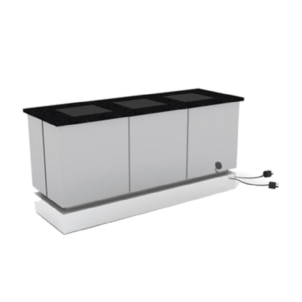 Bon Chef 50168 - Contemporary Buffet, 69" L X 30" W X 34" H, With Three Built In Induction Stoves