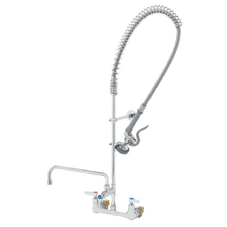 T&S Brass B-0133-A12B-KIT EasyInstall Pre-Rinse Unit 8" Wall Mount Mixing Faucet