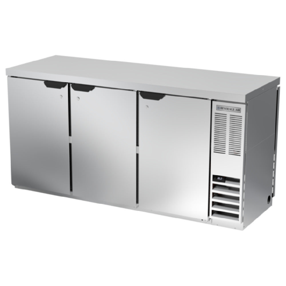 Beverage Air BB72HC-1-PT-S-27 Refrigerated Back Bar Pass-Thru Storage Cabinet Three-section