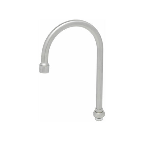 T&S Brass S133X EverSteel Facut 5 3/4" Swivel Gooseneck With Stainless Steel Body And Stream Regulator Outlet. Certified To ASME A112.18.1/CSA B125.1