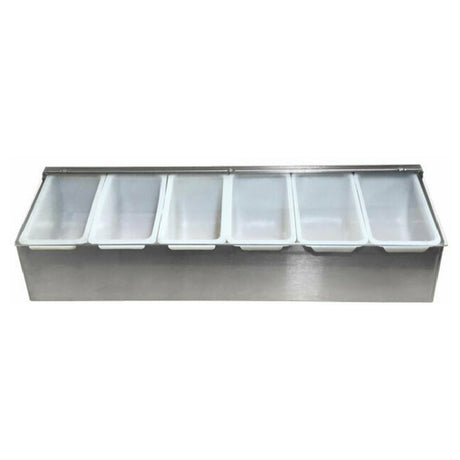 Omcan 80867 (80867) Condiment Holder 6-compartment Clear Cover