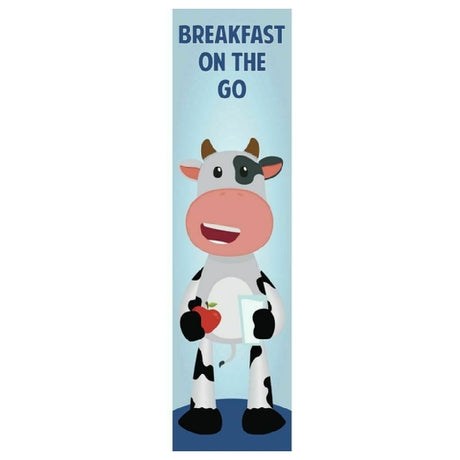 Hubert 76023 - Magnetic Sign, "Breakfast On The Go", For Mobile Breakfast Cart #75848,16" X 59-1/2"H