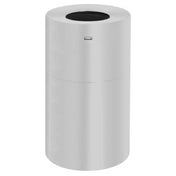 Rubbermaid FGAOT35SA - Designer Line™ Aluminum Waste Receptacle, 35 Gallon, 18" Dia. X 32"H
