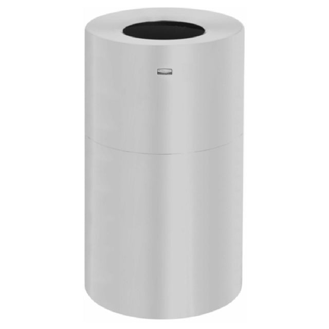 Rubbermaid FGAOT35SA - Designer Line™ Aluminum Waste Receptacle, 35 Gallon, 18" Dia. X 32"H