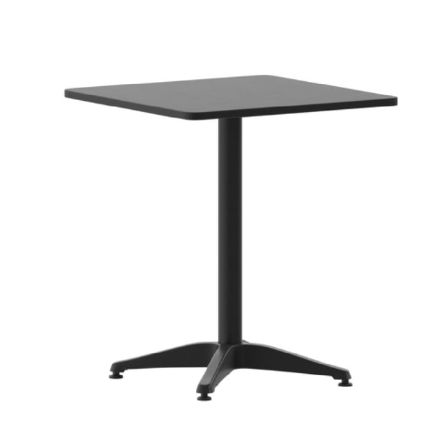 Flash Furniture TLH-053-1-BK-GG Mellie Table 23-1/2"W X 23-1/2"D X 27-1/2"H Square