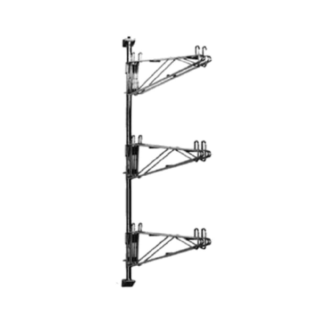 Eagle PWM14-3C Adjustable Post Wire Wall Mounts Prepackaged Mid Unit For 14"D Shelves