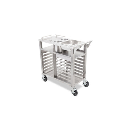 John Boos TYC-1530 Teppankayi Cart 14.5"W X 30"L X 32"H (14) Half Size Steam Table Pan Capacity