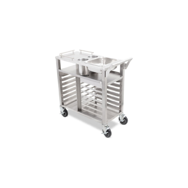 John Boos TYC-1530 Teppankayi Cart 14.5"W X 30"L X 32"H (14) Half Size Steam Table Pan Capacity