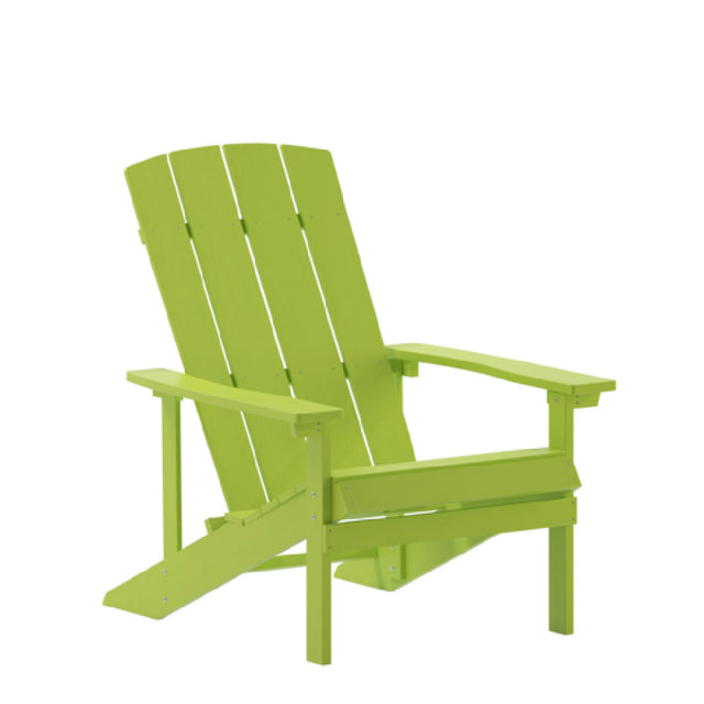 Flash Furniture JJ-C14501-LM-GG Adirondack Chair 350 Lb. Weight Capacity Weather-resistant Polystyrene Frame