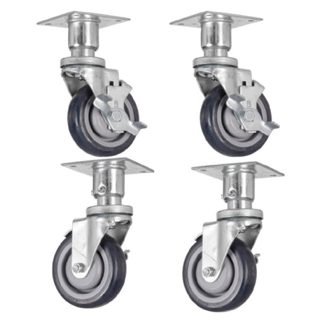 Wolf CASTERS-PLATEMNT Set Of 4 Adjustable Casters 6" Overall Height Plate Mount