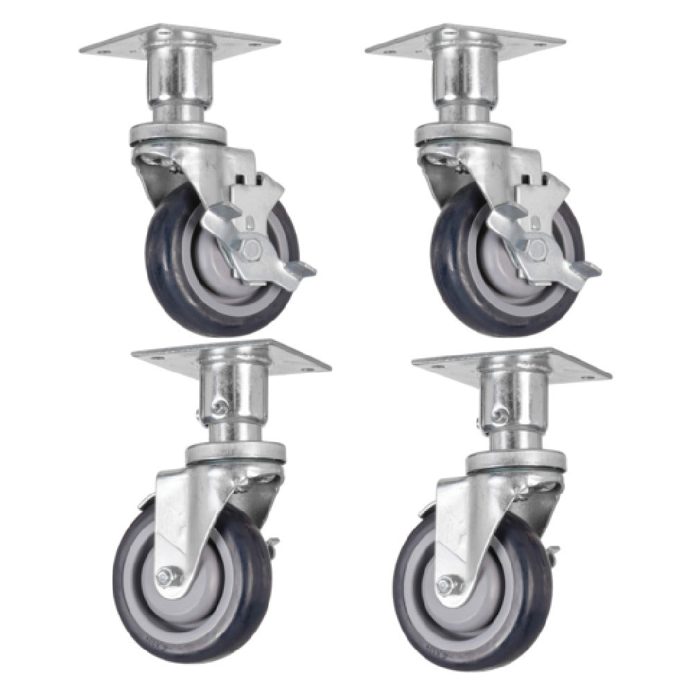 Wolf CASTERS-PLTMNT Set Of 4 Adjustable Casters 6" Overall Height Plate Mount
