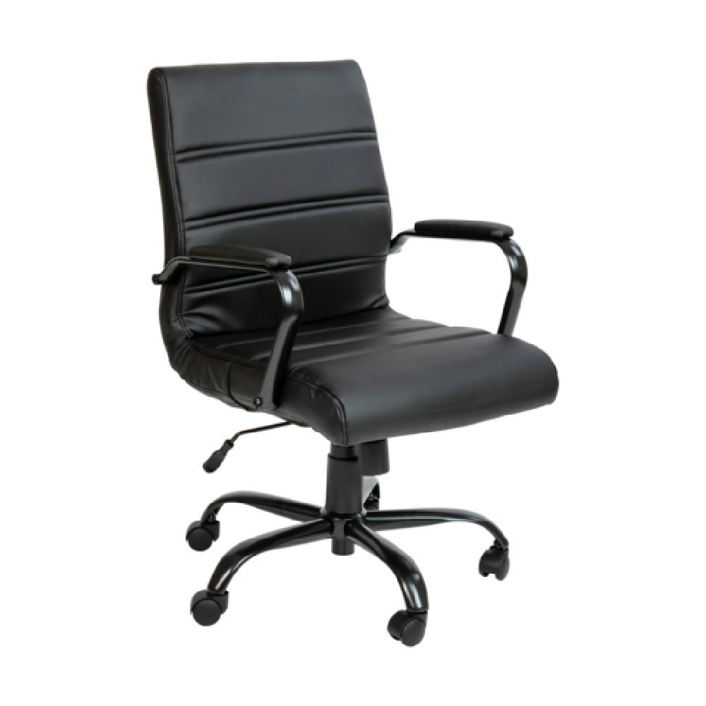 Flash Furniture GO-2286M-BK-BK-GG Whitney Executive Swivel Office Chair 37" To 40-3/4" Adjustable Height