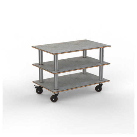 Steelite MGCMLX02GSXH - Modular Classic Medium Unit Grey Slate Stainless Steel Heavy Duty Casters