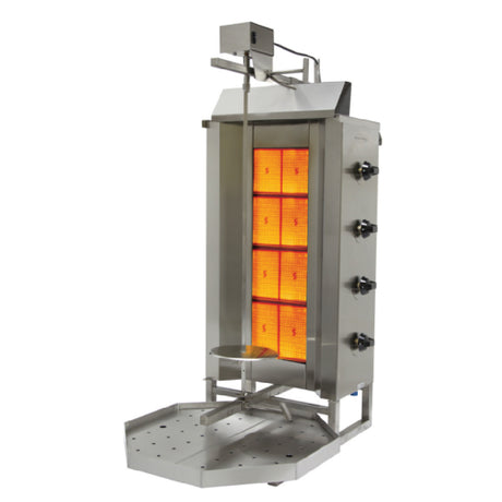 Eurodib VGB4 Eurodib Vertical Broiler (Gyro) Natural Gas (4) Double Burners With Independent Control Knobs