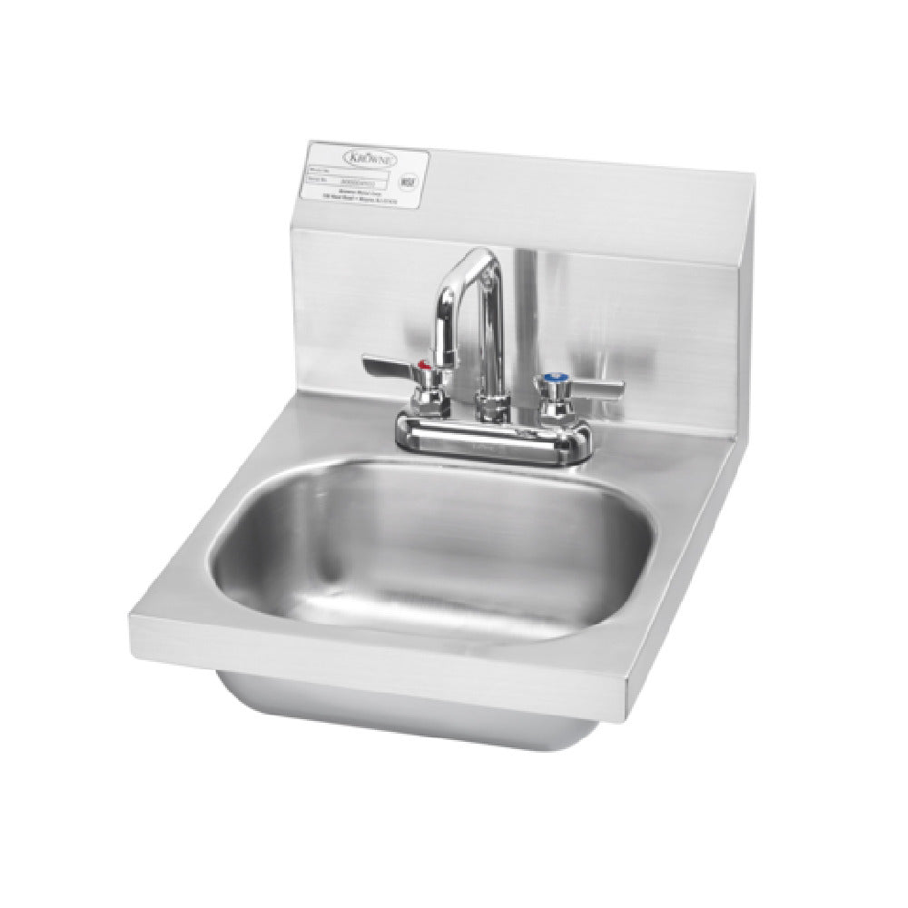 Krowne HS-18 Hand Sink Wall Mount 14-1/16"W X 16-1/2"D X 13-1/2"H OA