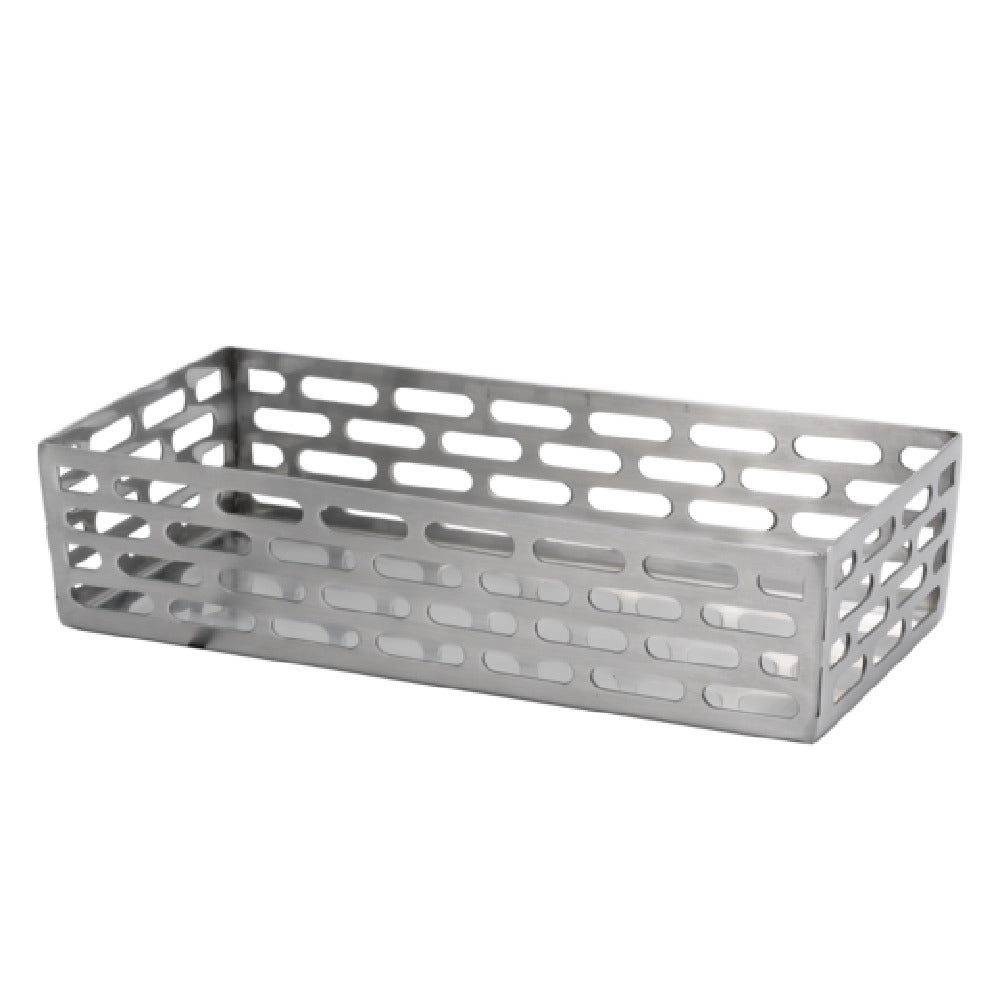 Service Ideas SB-76 Service Ideas Mod18 Bread Basket 9"W X 5"D X 3"H Brushed Stainless