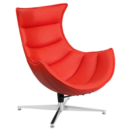 Flash Furniture ZB-34-GG Swivel Cocoon Chair Retro Style Integrated Curved Arms