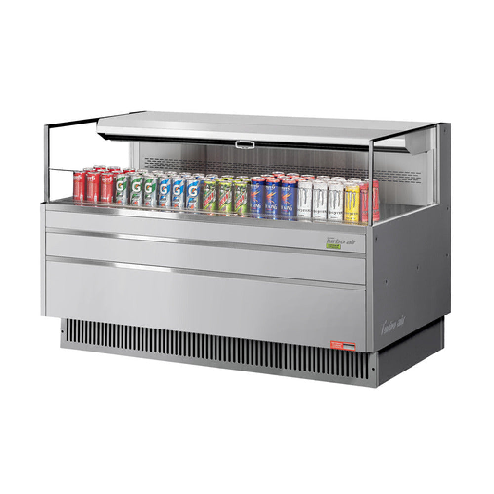 Turbo Air TOM-60L-UF-S-1S-N Horizontal Open Display Merchandiser Low-profile 8.0 Cu. Ft. Capacity