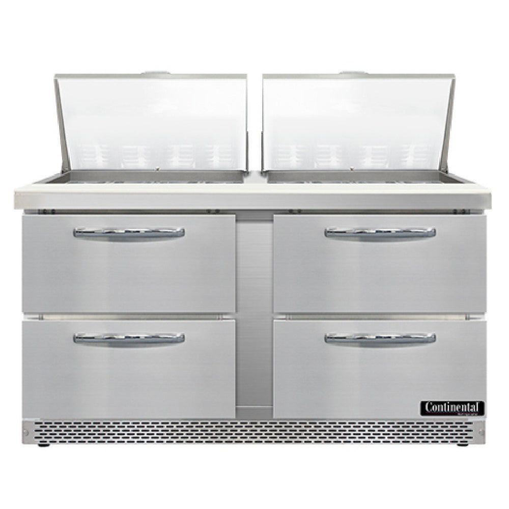 Continental Refrigerator SW60N24M-FB-D Mighty Top Sandwich Unit Front Breather