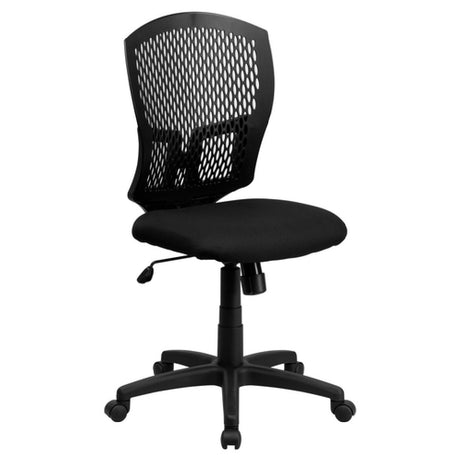 Flash Furniture WL-3958SYG-BK-GG Designer Back Swivel Task Chair 39" To 43-1/4" Adjustable Height