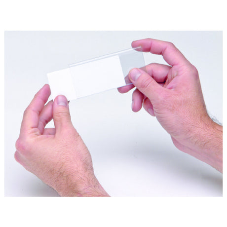 Quantum LTR-1300 Label Holders Clear With Laser Label Inserts (25 Per Pack)