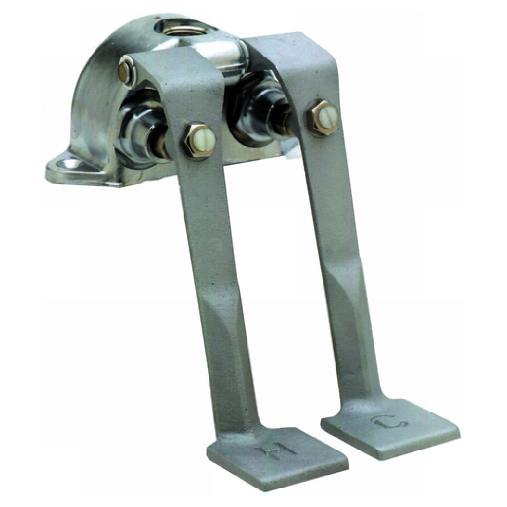 T&S Brass B-0505-SL Pedal Valve Double Cold & Hot Floor Mount