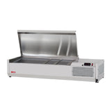 Turbo Air CTST-1200-13-N E-Line Countertop Salad Table 47-1/4"L Side Mounted Self-contained Refrigeration