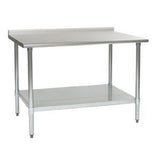 Eagle Group UT2484B-1X - Budget Series Work Table, 84"W X 24"D, 430 Stainless Steel Top With 1-1/2"H Rear Up-turn