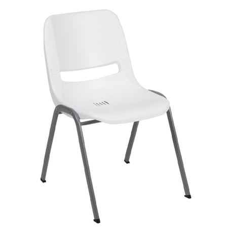 Flash Furniture RUT-EO1-WH-GG Hercules Series Ergonomic Shell Stacking Chair 880 Lb. Weight Capacity