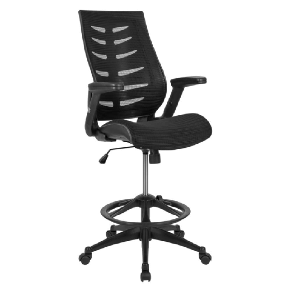 Flash Furniture BL-ZP-809D-BK-GG Kale Designer Executive Swivel Office Chair 44-1/2" To 52-1/4" Adjustable Height