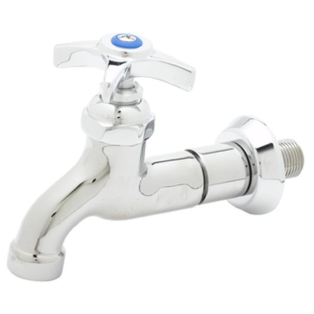 T&S Brass B-0718 Single Sink Faucet Heavy Duty 1/2" IPS Male Inlet With Adjustable Flange