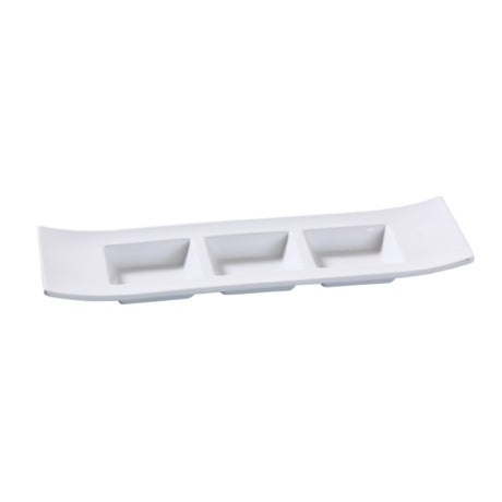 Yanco VE-012 Venice Divided Dish 11-1/2"L X 3-1/2"W 3-compartment