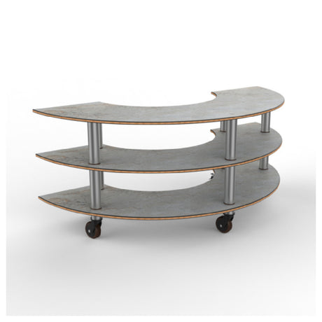 Steelite MGCMSX01GSXH - Modular Creative Curved Unit Grey Brushed Stainless Steel