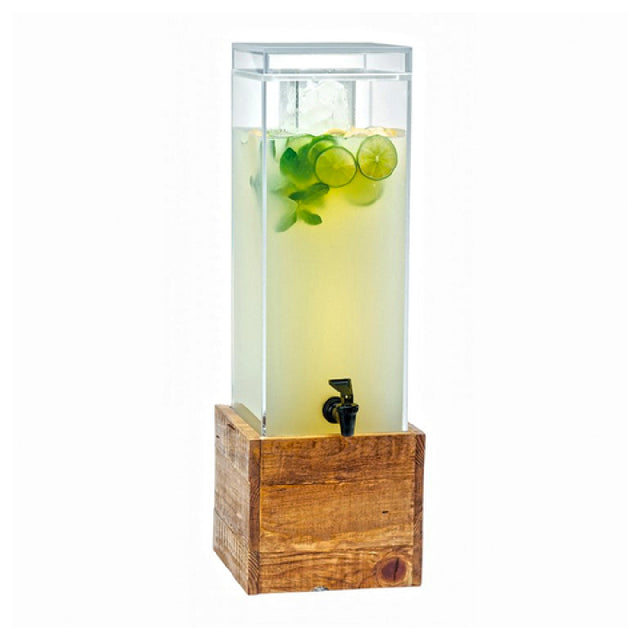 Cal Mil 1527-3-99 Madera Beverage Dispenser 3 Gallon Capacity 8-1/2"W X 8-1/2"D X 26-3/4"H