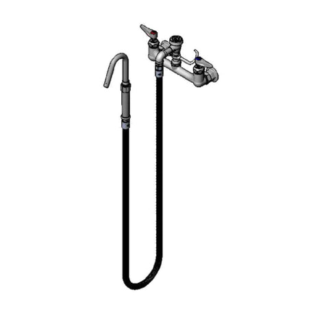 T&S Brass B-0611 Pot & Kettle Filler Faucet Wall Mount Mixing Valve With 8" Adjustable Centers