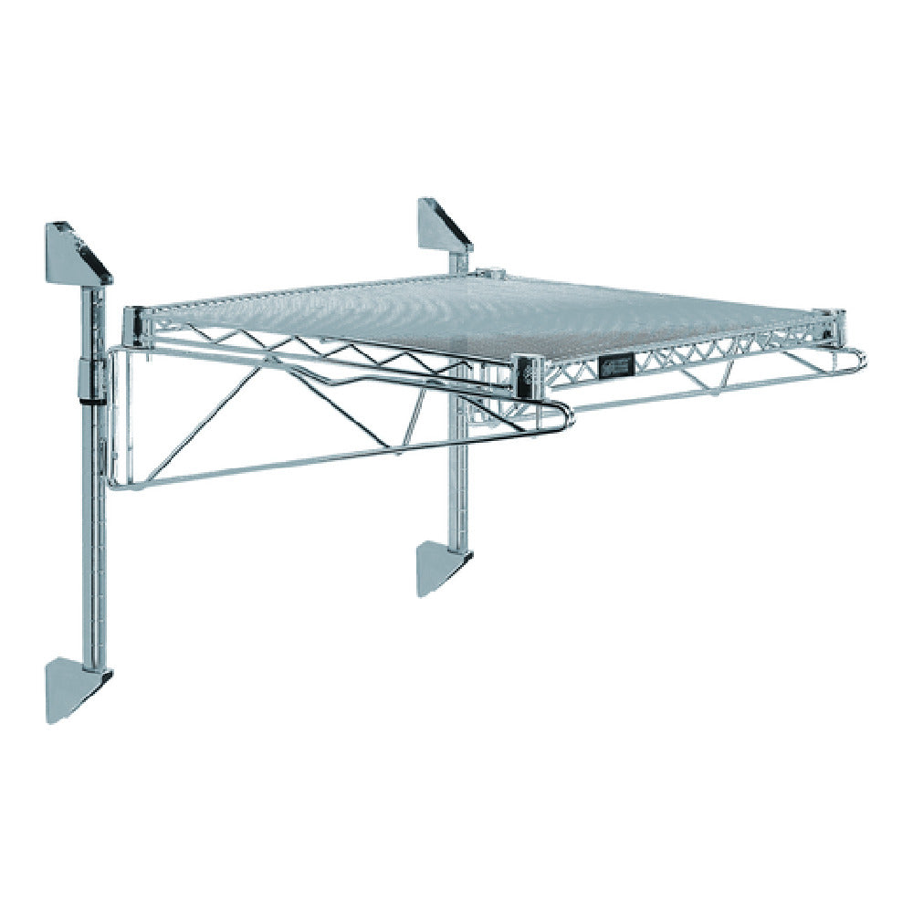 Quantum WC14-CB1830GY Cantilever Single Shelf Post Wall Mount (1) 30"W X 18"D Shelf