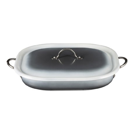 Bon Chef 73023-OM-S Country French X Ombre Roasting Pan 5 Qt 15" X 11" X 2 7/8"