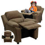 Flash Furniture BT-7985-KID-MIC-BRN-GG Kids Recliner 25"W X 26"- 39"D X 28"H Contemporary Style