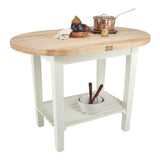 John Boos C-ELIP4830175 Eliptical C-Table 48" X 30" X 35"H 1-3/4" Thick Edge Grain Butcher Block Top