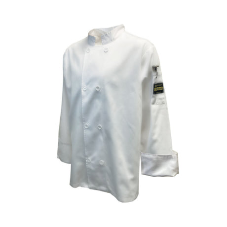 Thunder Group CJ304WHXL Chef Regalia Men's French Cuffs Chef Jac Tapered Long Sleeve