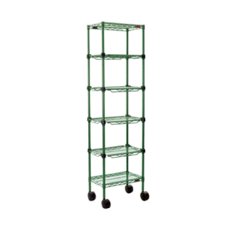 Eagle MC1422-48-4VG Aisle Merchandising Cart 4-tier 22"W X 14"D X 48"H