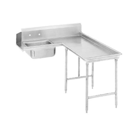 Advance Tabco DTS-G30-72R Island-Soil Dishtable L-shaped Attaches To Right Of Dish Machine Operator