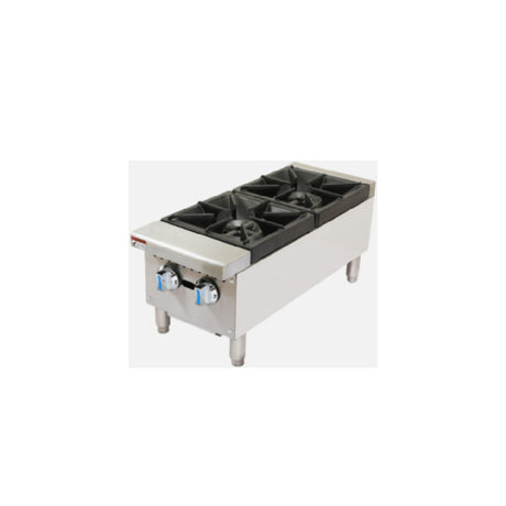 Hurakan By Equip.me HKN-XRCG12-2W - Hurakan Countertop Gas Hot Plate, Natural Gas / Convertible To LPG