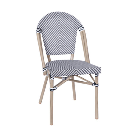 Flash Furniture SDA-AD642107-BLKWH-LTNAT-GG Marseille Stacking French Bistro Chair