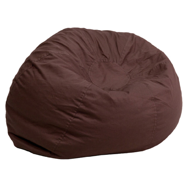 Flash Furniture DG-BEAN-LARGE-SOLID-BRN-GG Bean Bag Chair Oversized Removable Slip Cover