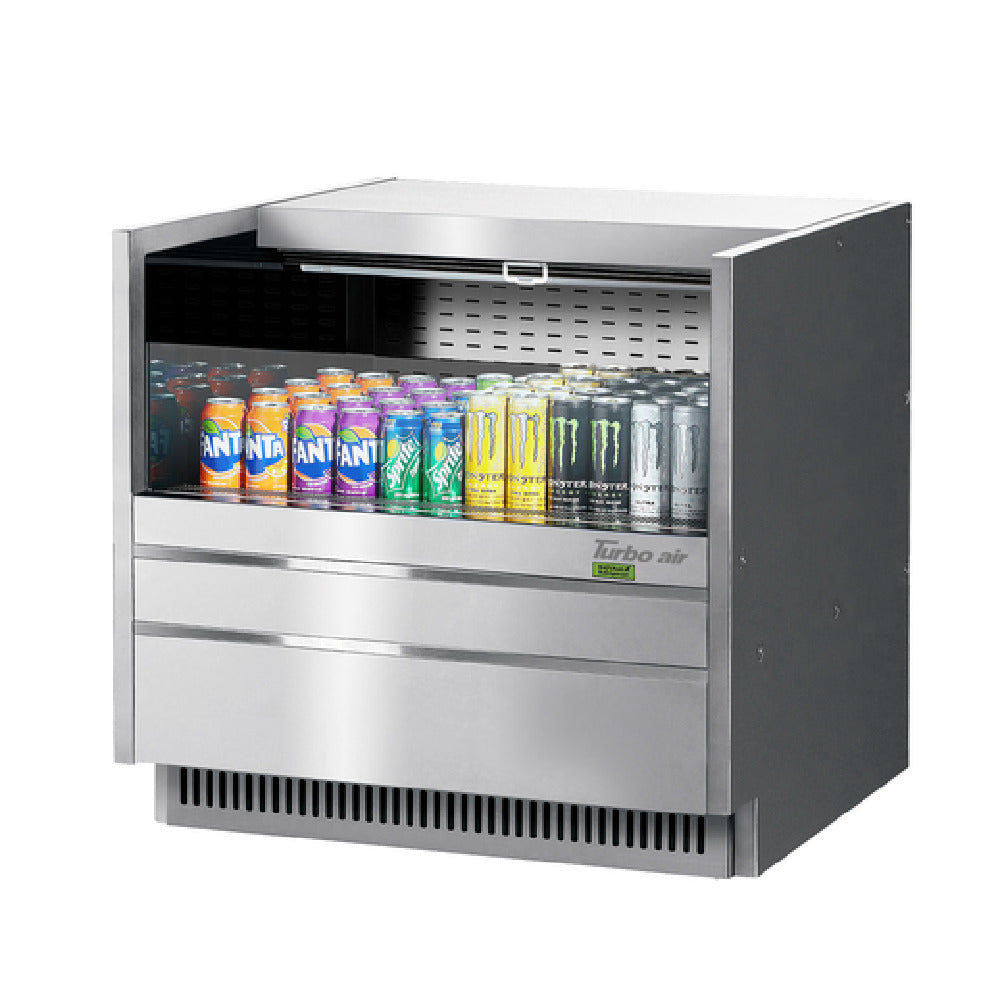 Turbo Air TOM-36UC-S-N Drop-In Horizontal Open Display Case Low Profile 5.0 Cu. Ft. Capacity