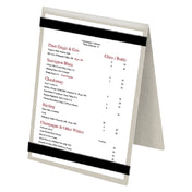 Menu Solutions MTDBL-57-RB_BRUSH Table Tent Holds 5" X 7" Insert Double Sided