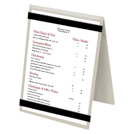 Menu Solutions MTDBL-57-RB_BRUSH Table Tent Holds 5" X 7" Insert Double Sided