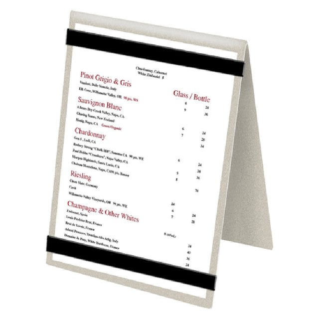 Menu Solutions MTDBL-57-RB_BRUSH Table Tent Holds 5" X 7" Insert Double Sided